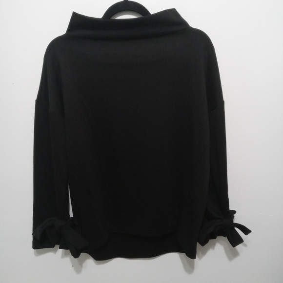 J.O.A Tie Sleeve Black Sweatshirt Top Size Extra Small - Picture 9 of 9